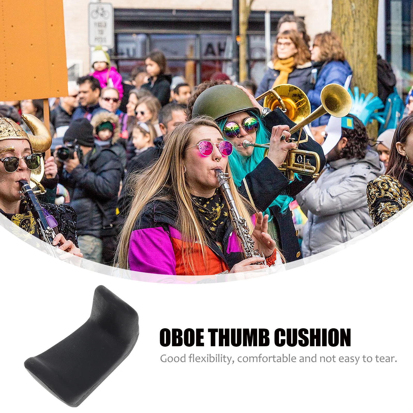 

2Pcs Rubber Finger Rest Cover Clarinet Thumb Cushion Oboe Supply Durable Pad Accessories Musical Instruments Parts