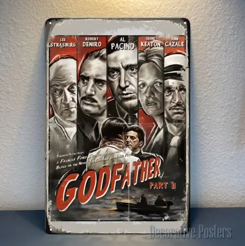 

1 шт., металлический постер из фильма «Godfather part2» — коллекционный знак — размер: 20x30 см