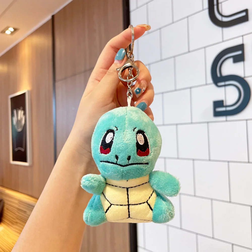 Anime Pokemon Pluche Pop Sleutelhanger Pikachu Psyduck Squirtle Soft Gevulde Sleutelhanger Cartoon Knuffels Tas Accessoires Cadeau Speelgoed