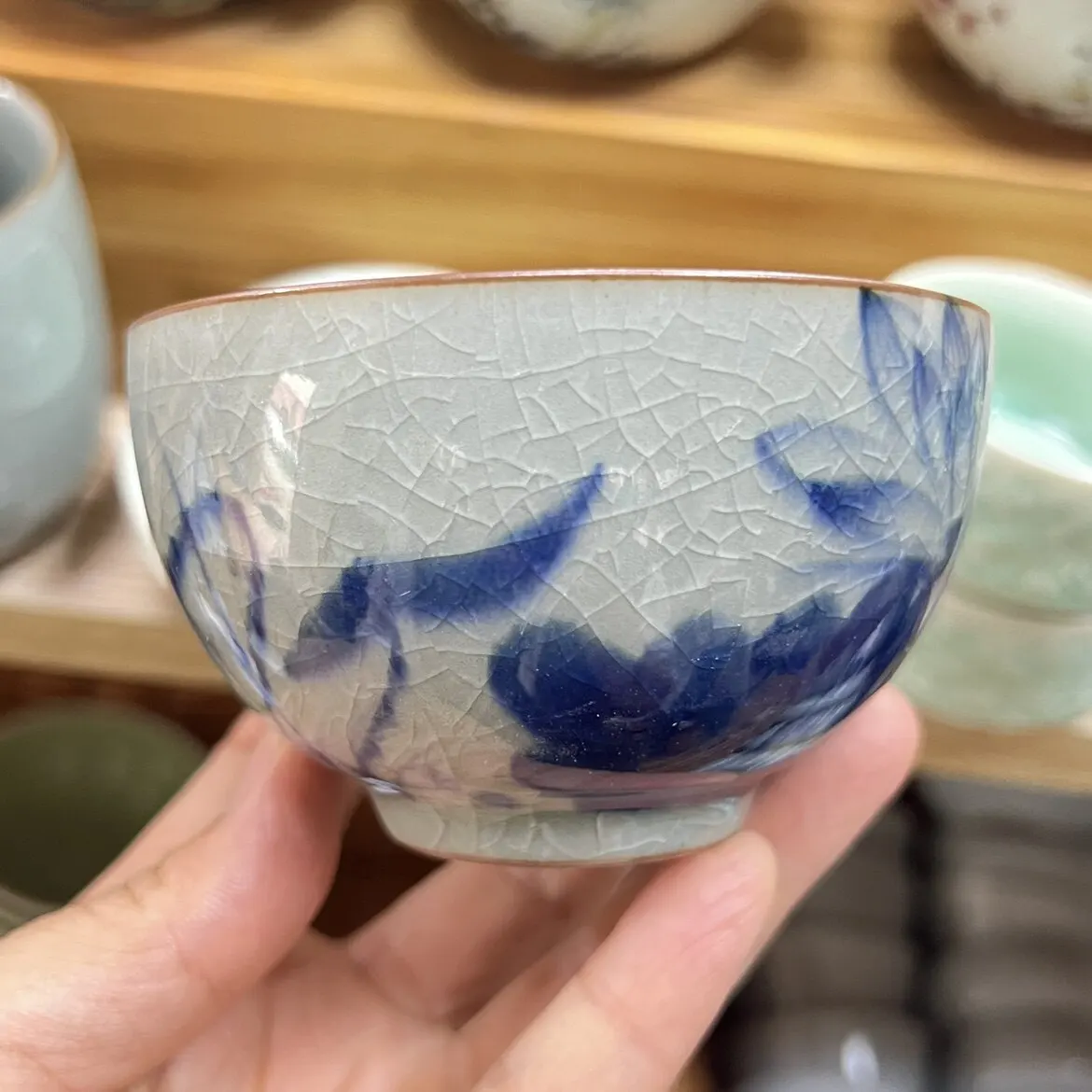 Jingdezhen Old Clay Hand-Painted Charm of Plum Blossom Pu'er Cup Hearts Cup Cup Single Cup Ceramic Cup Tea Cup