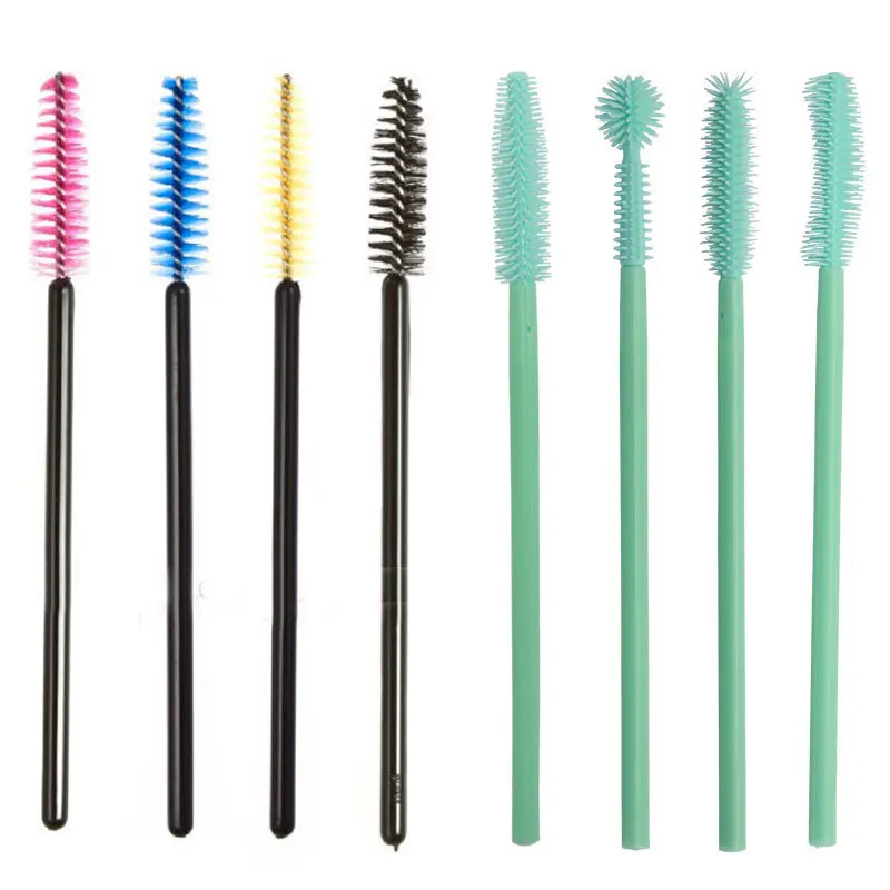 50 Pcs/Pack Disposable Crystal Eyelash Makeup Brush Diamond Handle Mascara Wands Applicator Spoolers Eyelash Extension Supplies