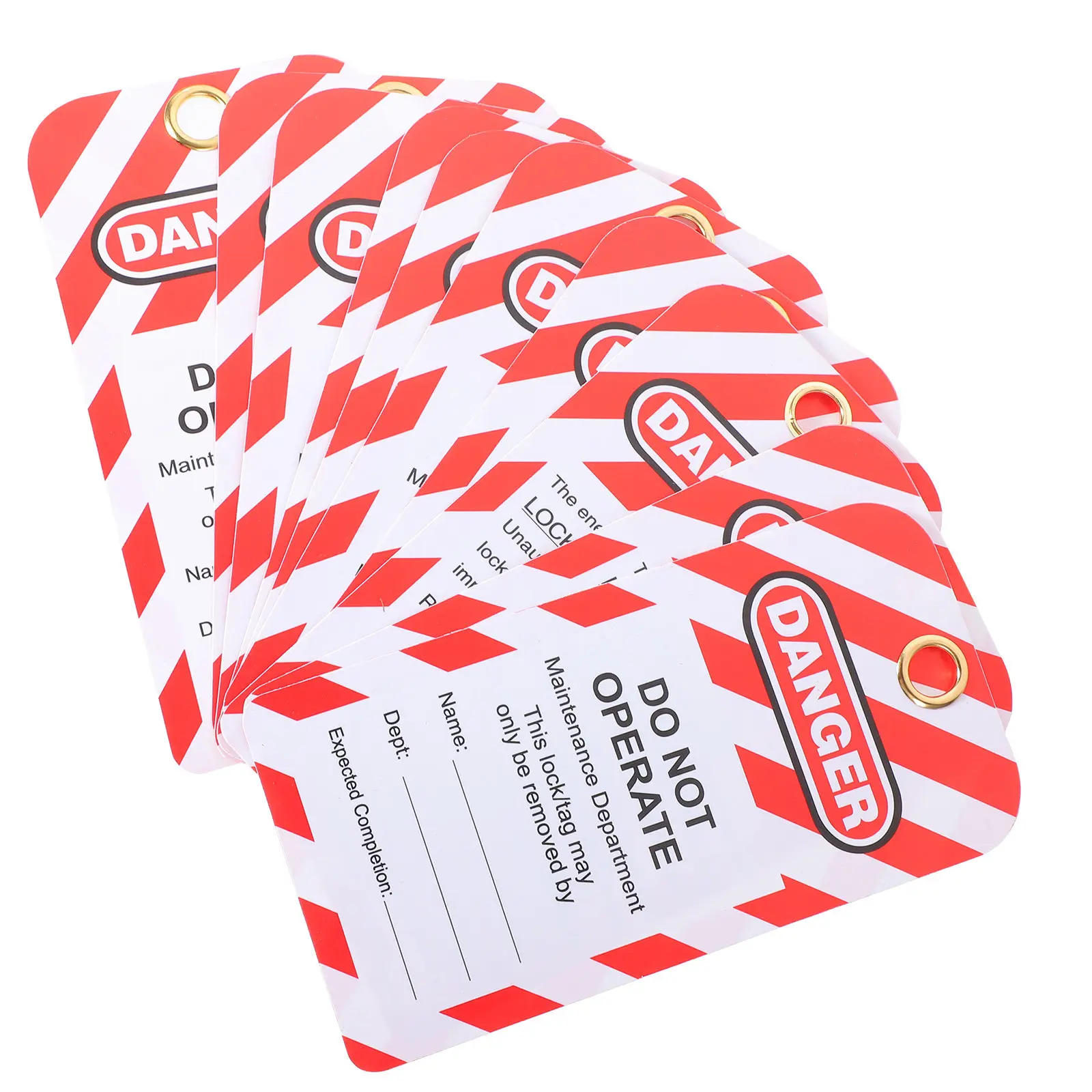 

10Pcs Lockout Tags Warning Labels Do Not Operate Safety Tags for Equipment Repair Factory Maintenance Hazard Prevention