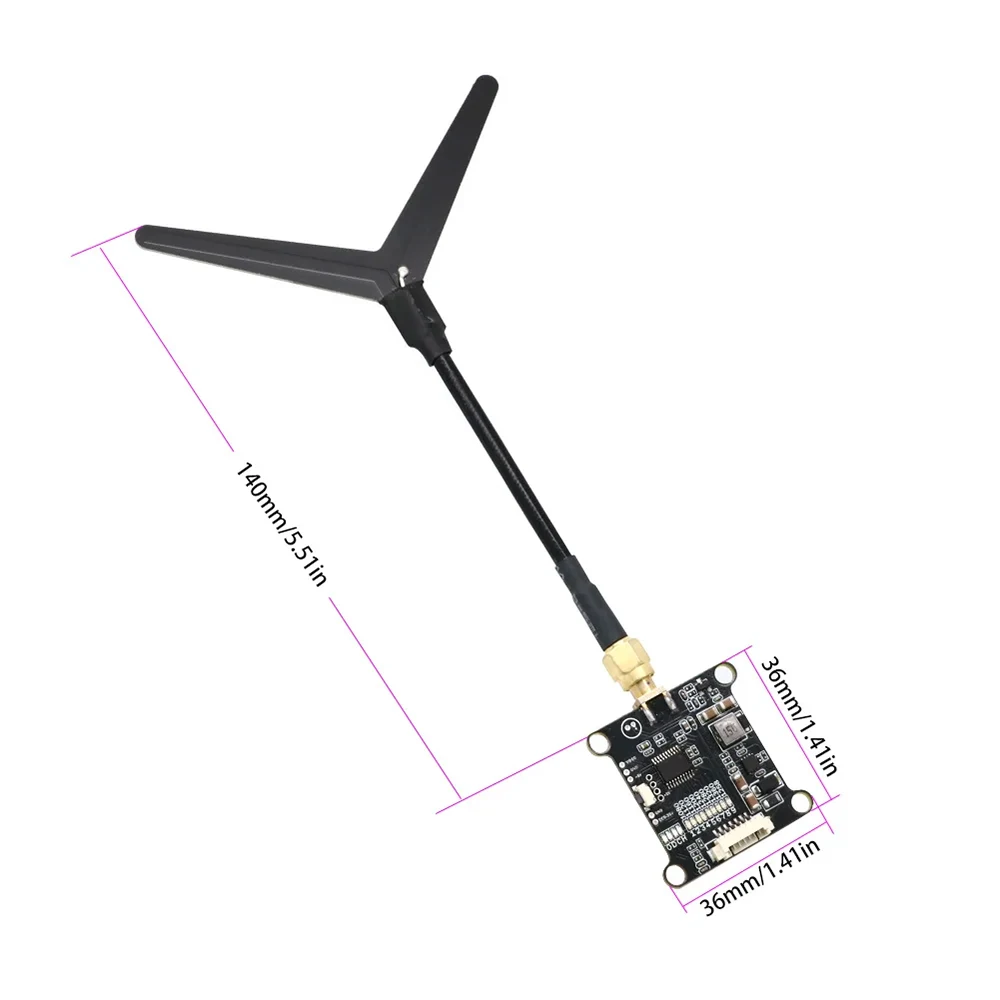 1.2G 1.2Ghz 1W 1000Mw Ontvanger Vrx & Zender Vtx Video-Zendmodule Voor Fpv Rc Racing Drones Met Y-Vormige Antenne