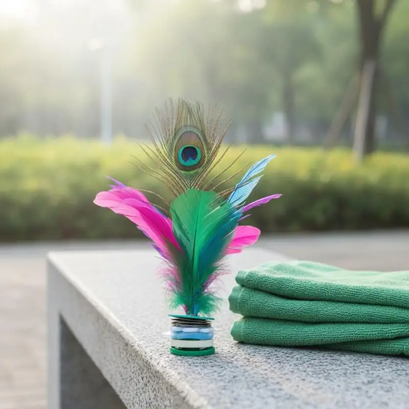 Chinese Kick Shuttlecock Colorful Feather Jianzi Durable Non-Slip Base for Outdoor Sports Parent-child Interactive Games