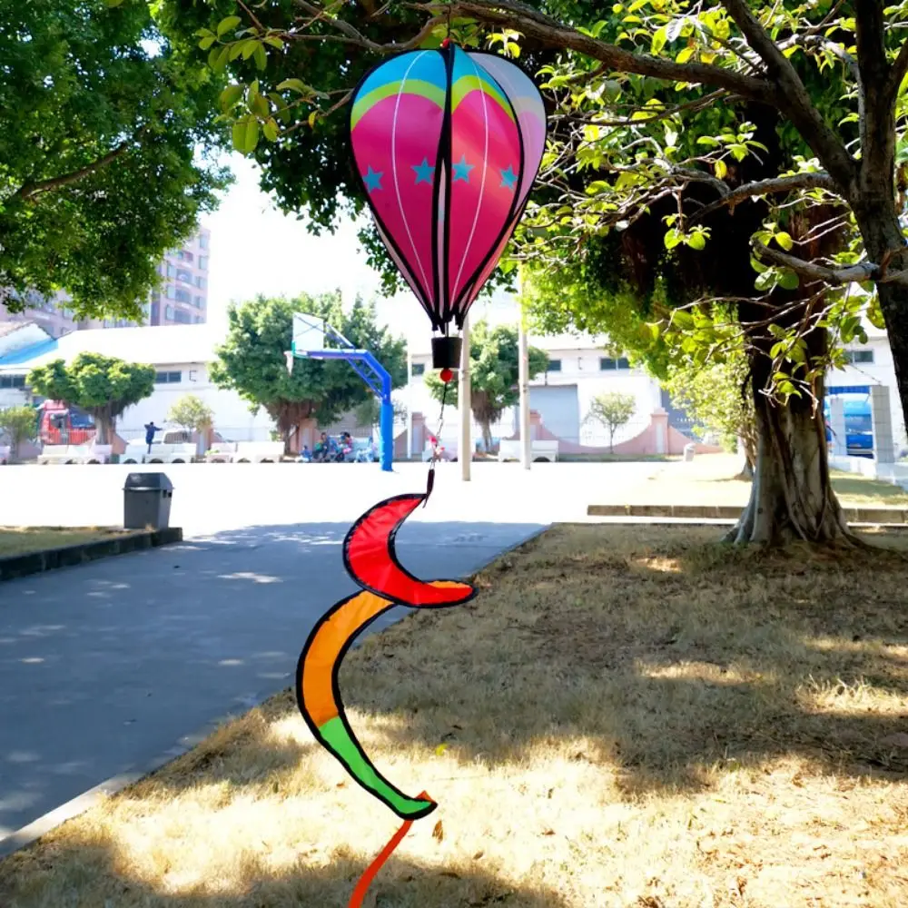 Plastic Hot Air Balloon Spinner Rainbow Color 40cm Balloon Rotating Sequins Pinwheels Multistyles
