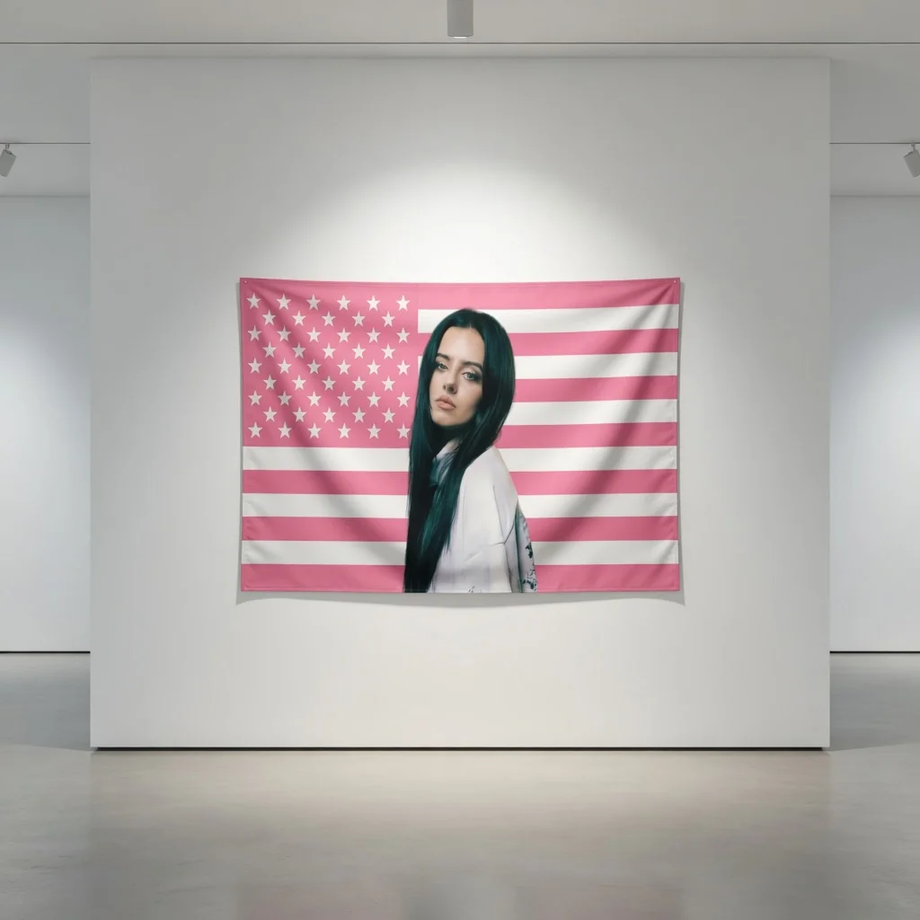 Pink Jessie Murph Flag Tapestry, Funny Poster Wall Hanging for College Dorm, Outdoor Party & Home Decor (90×150cm)