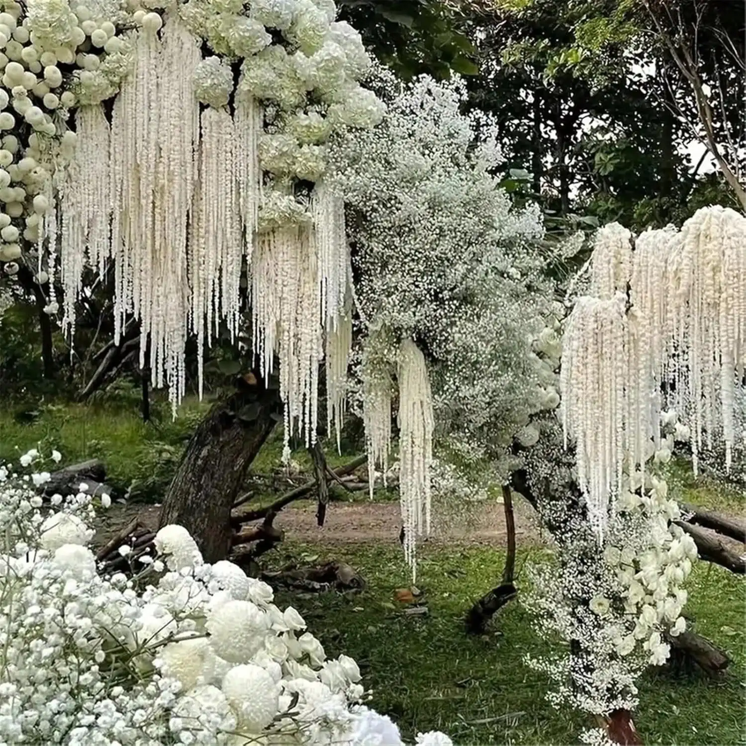 Seiden-Kunstpflanzen-Girlande für Hochzeiten, Gartenbogen, Festivals, Romantische Dekoration für Haus, Zimmer, Tisch, Outdoor, DIY Geschenkbox – Detail 2
