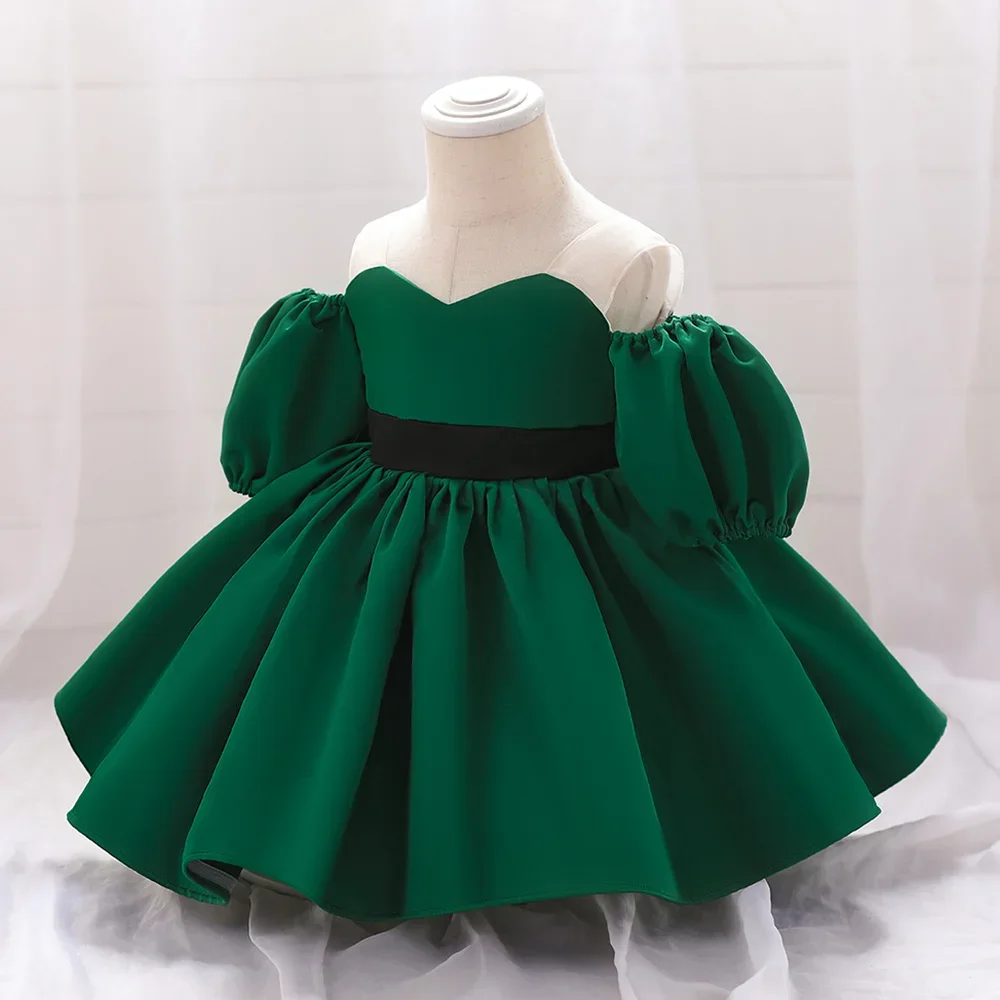 

Christmas Dress For Girls 1st Toddler Kid Baby Party Princess Gown Formal Clothes Green Santa New Years Costume Christening