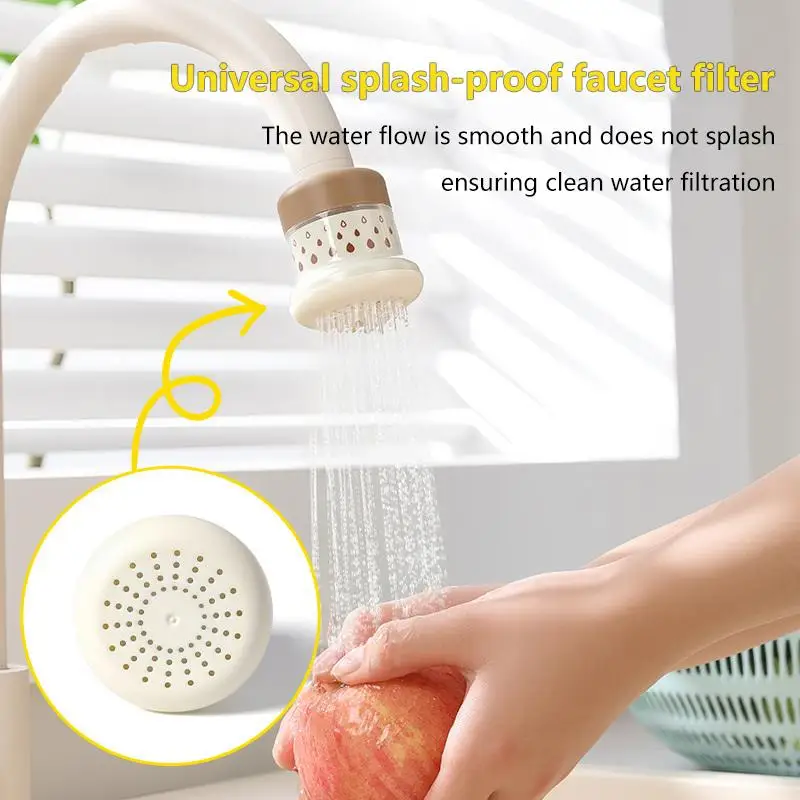 

Detachable Faucet Filter Extension 360 Degree Rotating Washable Water Purifier for Kitchen Sink and Cooking