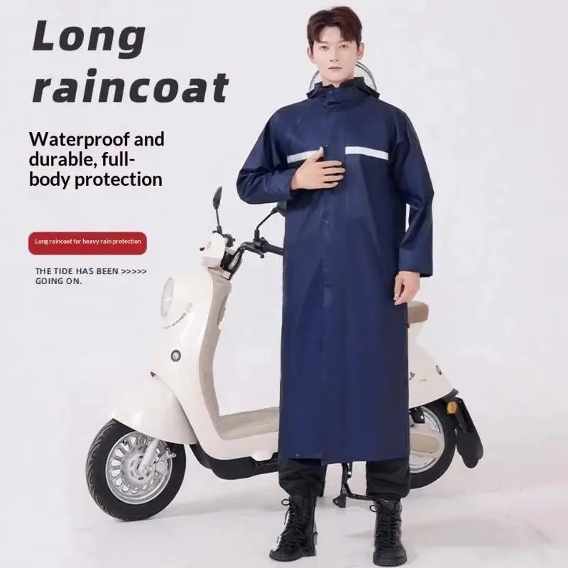 【BA】Raincoat Long Full-body Rain-proof Men's Adult Women Thickening Portable For Motorcycle Cycling Storm Proof Rain Clothes
