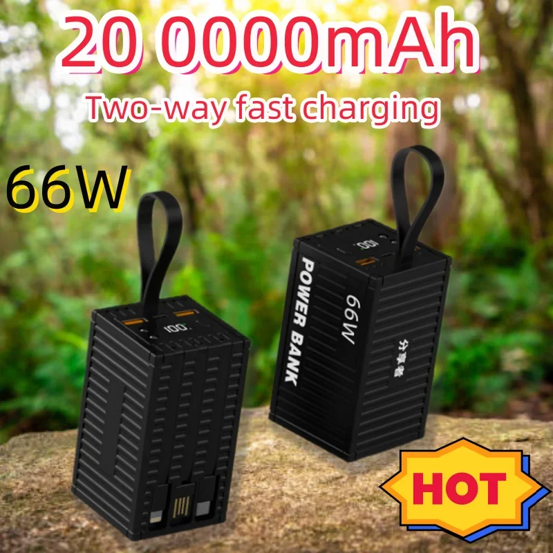 2024 NEW 200000 MAh LargeCapacity Charging Bank  66W  Super Fast Charging 100% SufficientCapacity Portable Battery Charger