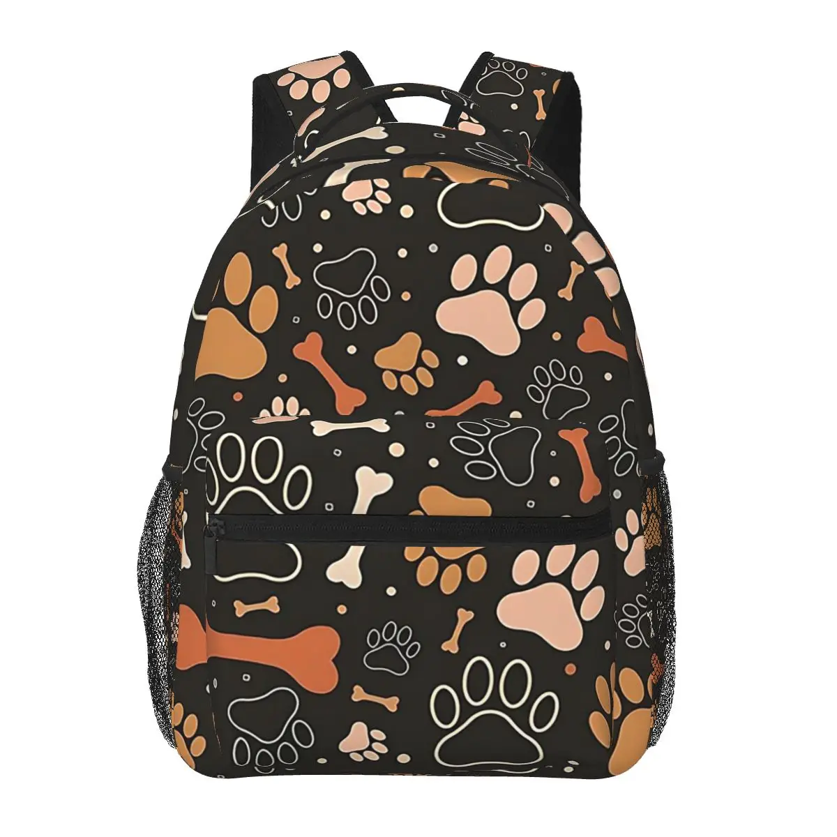

Dog Paw And Skull Bone Pattern Student Backpack School Bag Hiking Travel Daypack for Boys Girls Fashion Bookbag Shoulder Bags