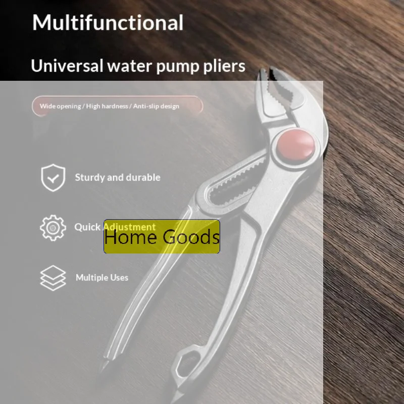 1Pc Mini Groove Joint Pliers Push Lock V Jaw Adjustable Multi Grip Hand Tool For Car Auto Repair Mechanic Workshop