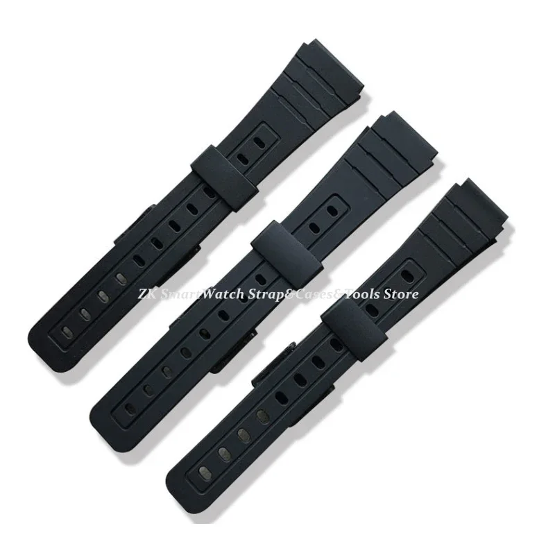 16mm 18mm Silicone Watch Strap for Casio SGW400 W800H F91W F84 F105/108 A158/168 AE1200/1300 Band PU Resin Bracelet view 2