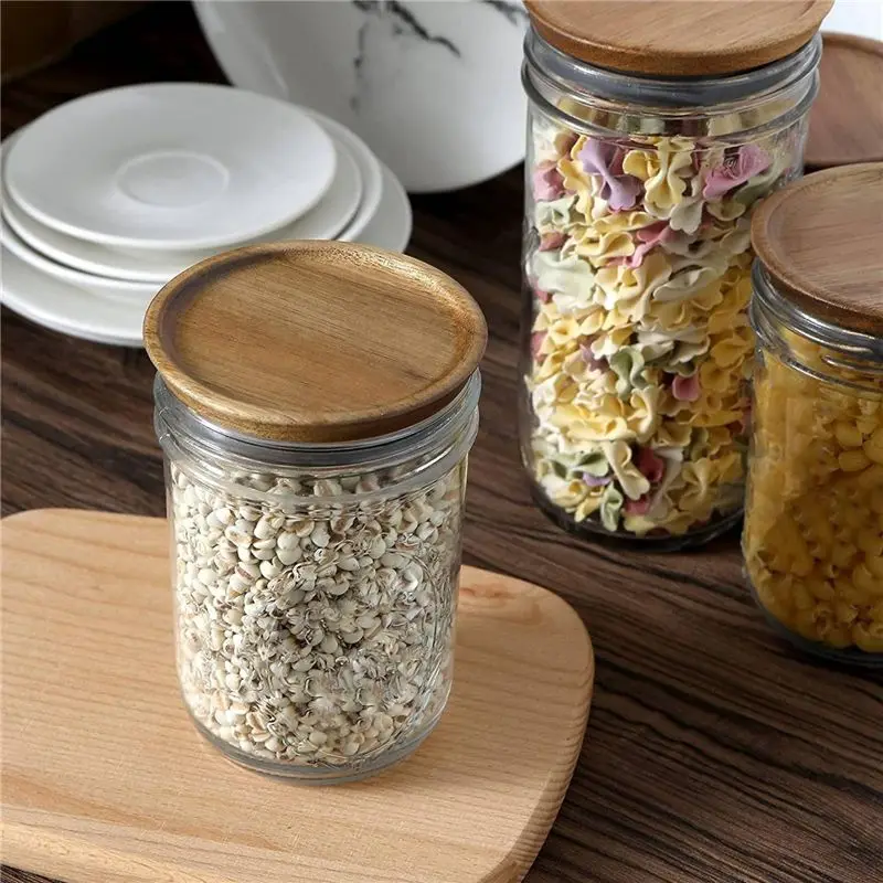 HLZS-12 Pack All Sealed Wooden Storage Lids Set,Wooden Lids For Ball,Kerr Jars,Food Grade Material,Airtight For Jars 89Mm