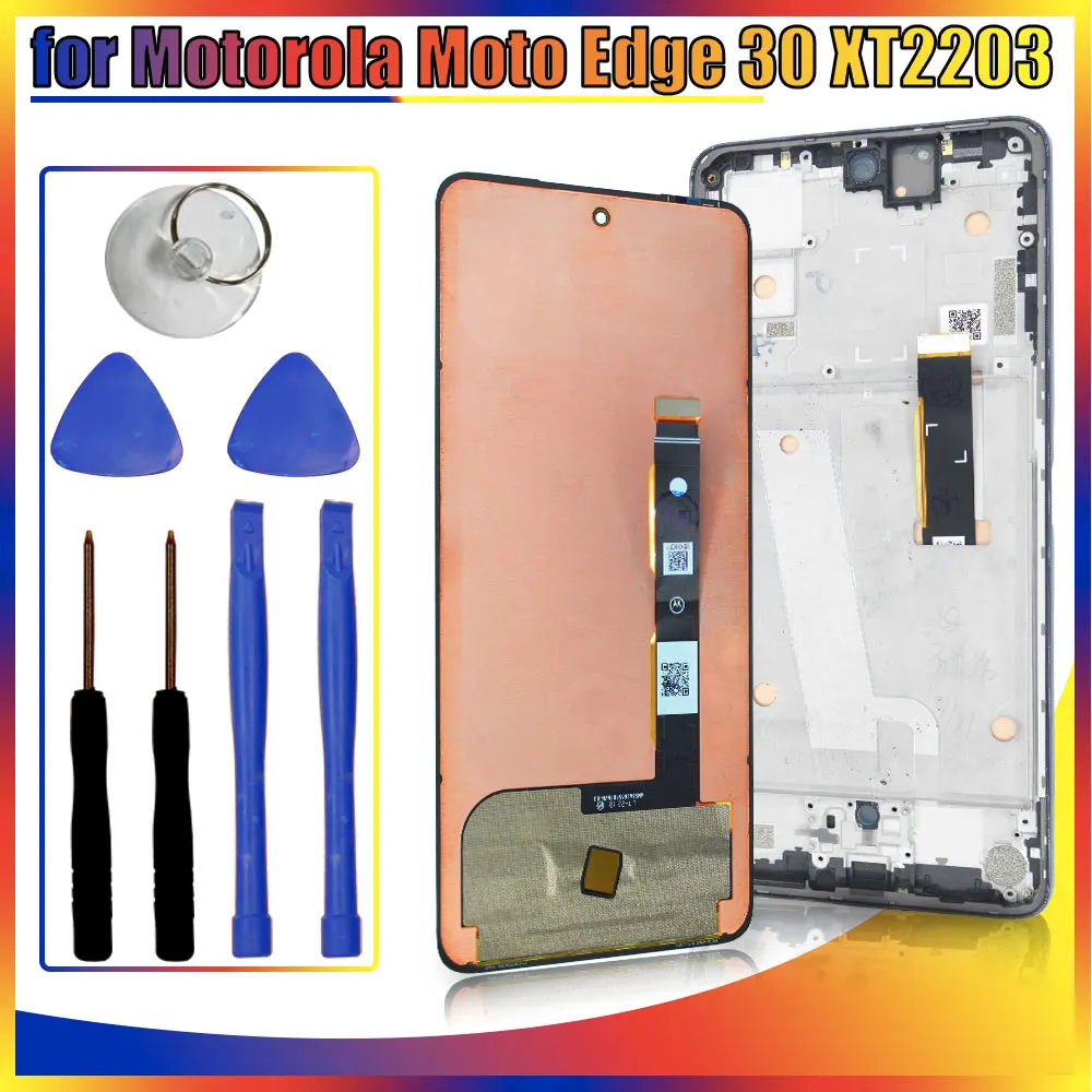 

AMOLED LCD for Motorola Moto Edge 30 XT2203 LCD Display Touch Screen Digitizer Replacement for Moto Edge 30 XT2203-1-2-3 Display