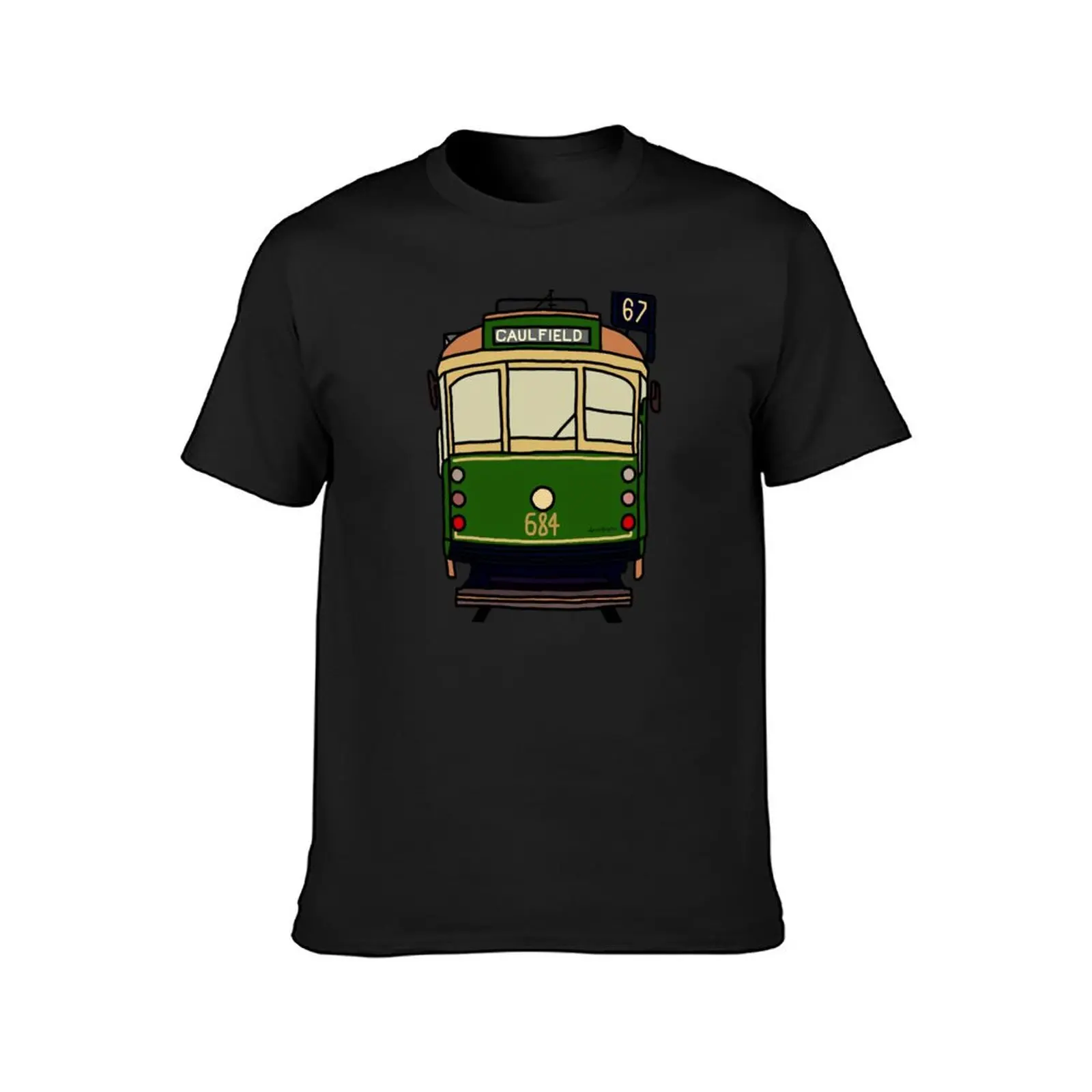 Melbourne Tram - No.67 to Caulfield T-Shirt sports fans anime quick drying plain white t shirts men