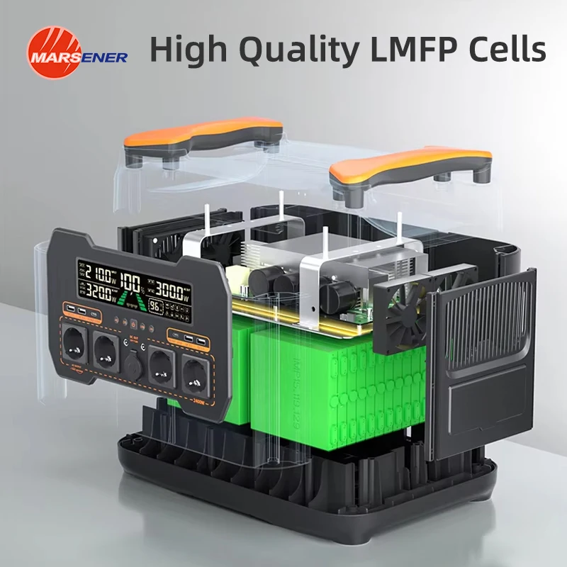Portable 3000w Solar Generator 3000Wh Portable Power Station EU US Socket 230V LiFePO4 Solar Power Station for Household Outdoor