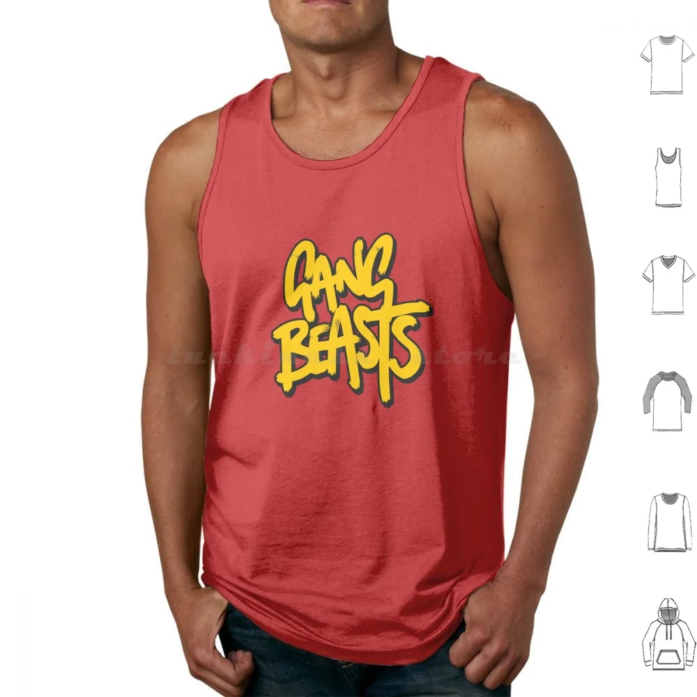 Gang Beast-Camisetas sin mangas para videojuegos, algodón estampado, Gang Beast Gang Beasts, videojuegos, videojuegos, videojuegos