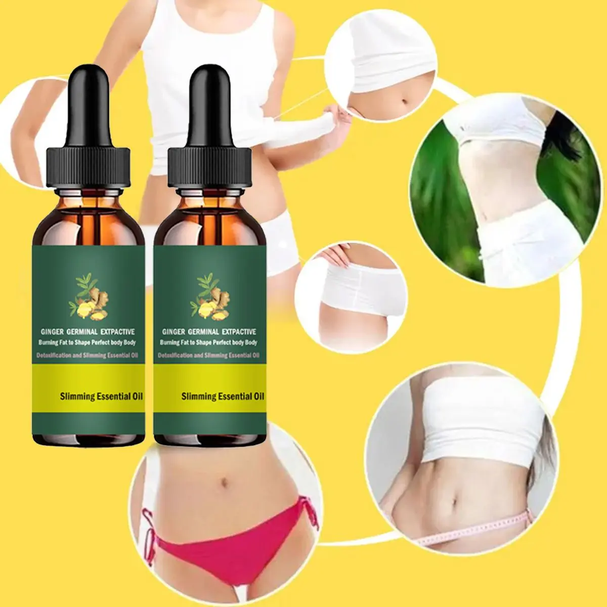 Essential Oils Slimming Oil Ginger Essential Oil Weight Loss Fat Burning Oil Waist Leg Belly Massage