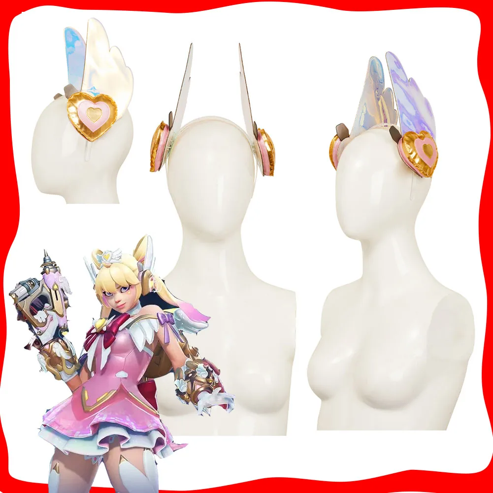 

Cosplay Juno Earmuff Headband Disguise Game OW Headwear Costume Accessories Props for Women Fantasia Halloween Carnival Party