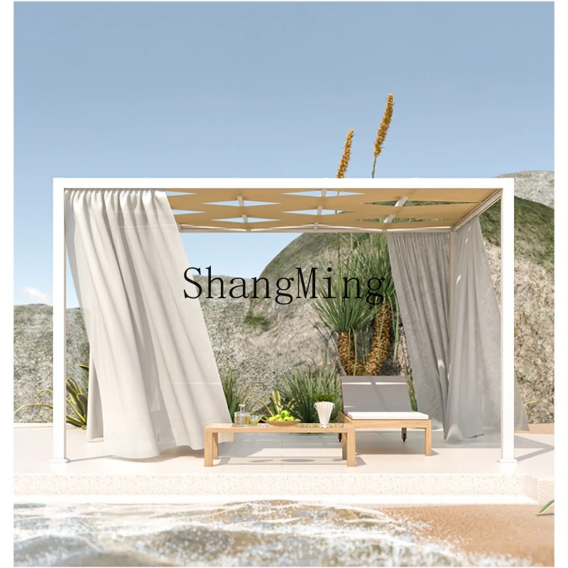 

SM outdoor pavilion garden awning terrace balcony leisure pavilion roof aluminum alloy grape trellis