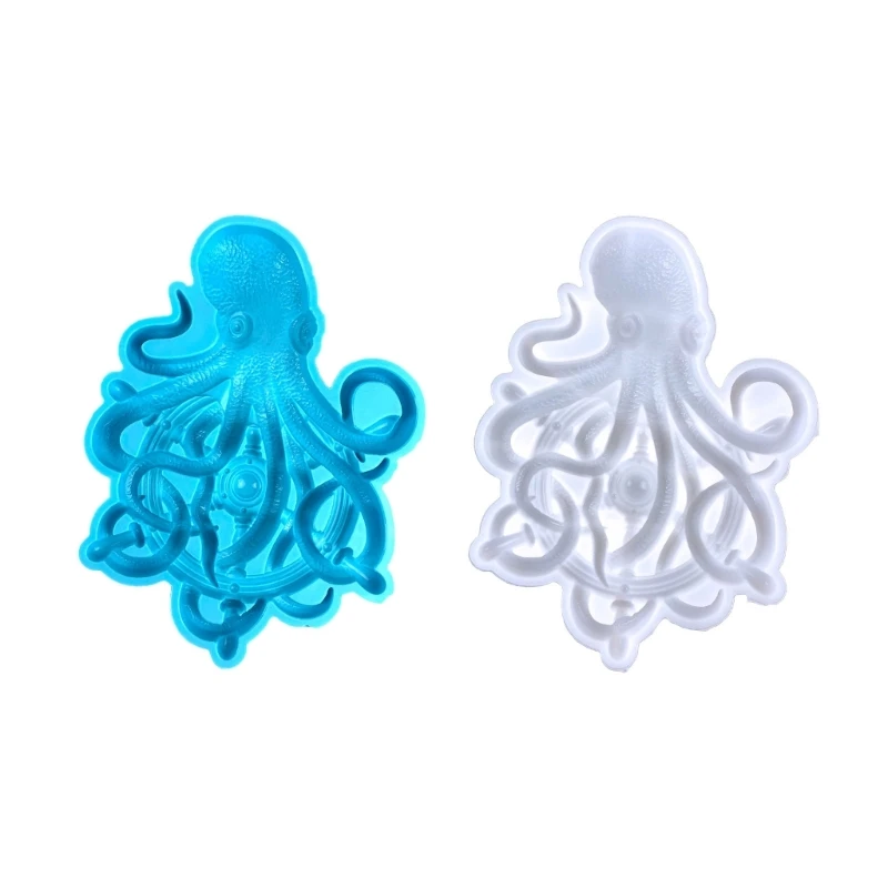 3D Octopus Shape Silicone Candle Mold for DIY Handmade Plaster Soap Non toxic Resin Moulds Creating Unique Decorations