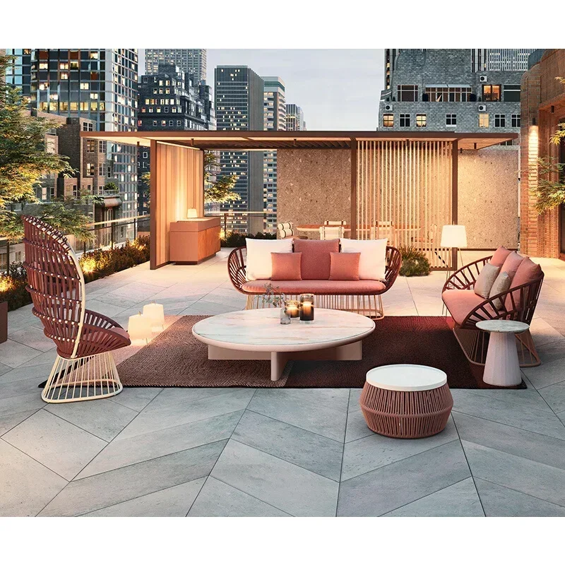 Outdoor sofa courtyard villa terrace outdoor