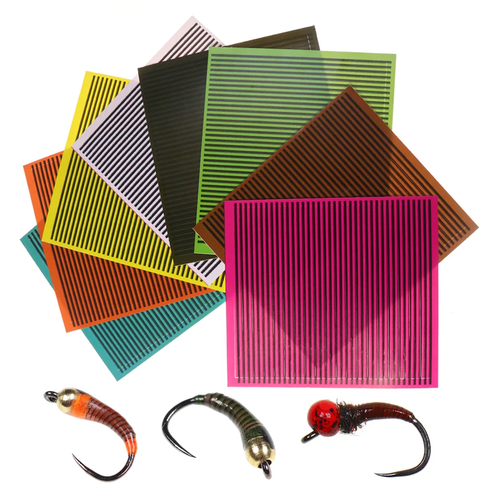 2er-/8er-Packung synthetischer Pfauenfeder-Nymphenkörperhüllen aus Fliegenbindematerial für Jig-Nymphen, Insekten, Wurmfliegen, Forellen- und Barsch-Angelköder