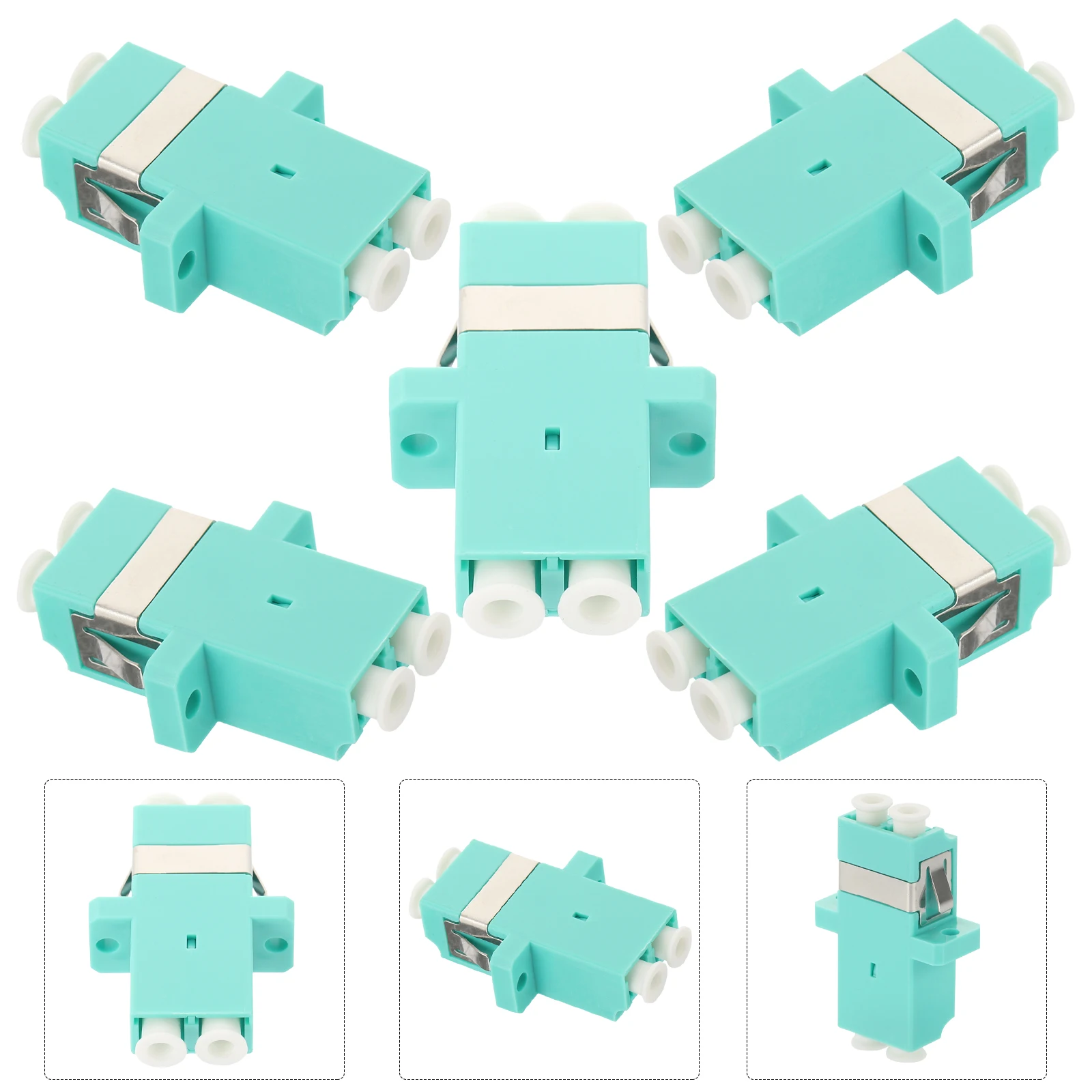 

5 PCS Fiber Optic Flange Adapter Lc to Coupler Connector Connectors Cable Water Proof