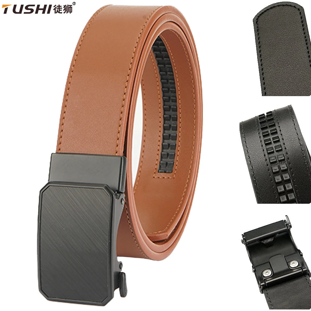 

TUSHI 38mm Men Belt Genuine Leather belt for men Alloy buckle ratchet Military belts Men Designer Belt Automatic Tactical belts