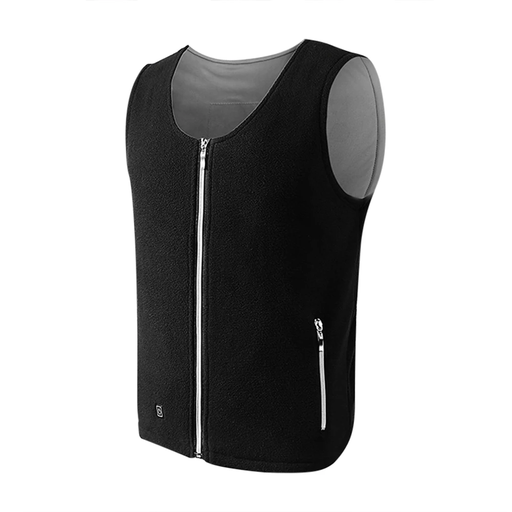 USB Smart Heated Vest 5 Temperature Levels Heated Waistcoat 5 Heating Zone Self Heating Jacket Coat for Outdoor Skiing Hiking