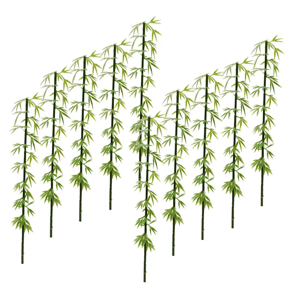 

12Pcs Miniature Artificial Bamboo Ornament for DIY Micro Landscaping Decor Faux Bamboo Plant Greenery Accessory