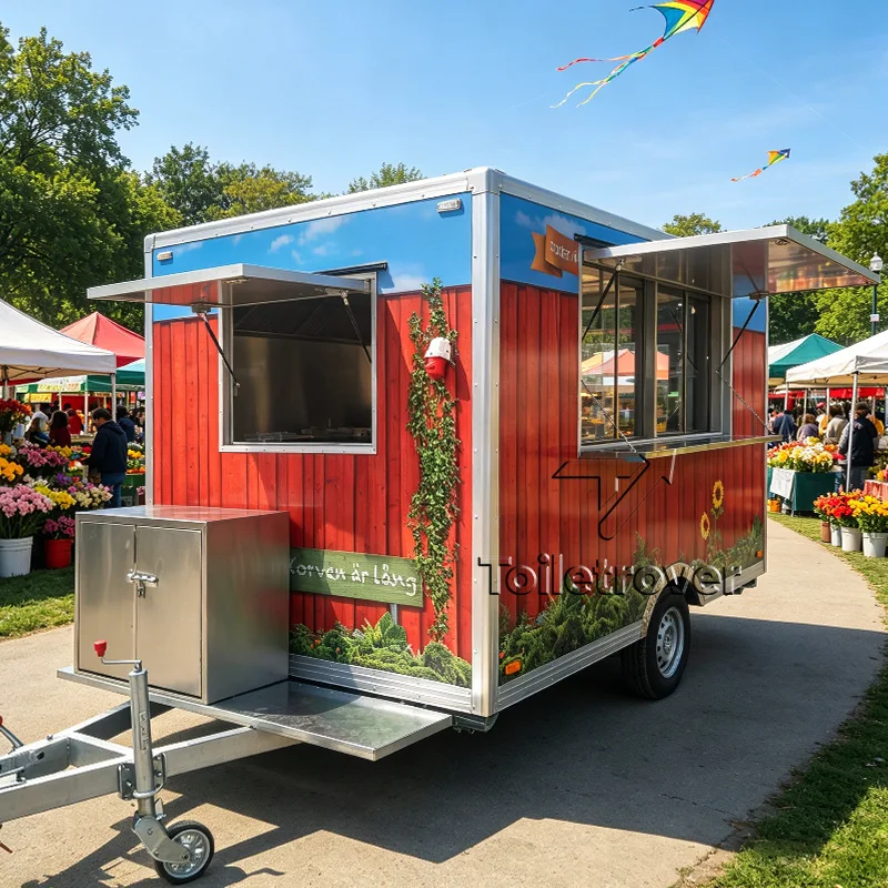 

Medium Fast Food Truck Outdoor Mobile Food Truck Trailer Mobile Food Cart Trailer Commercial Food Truck for Sale