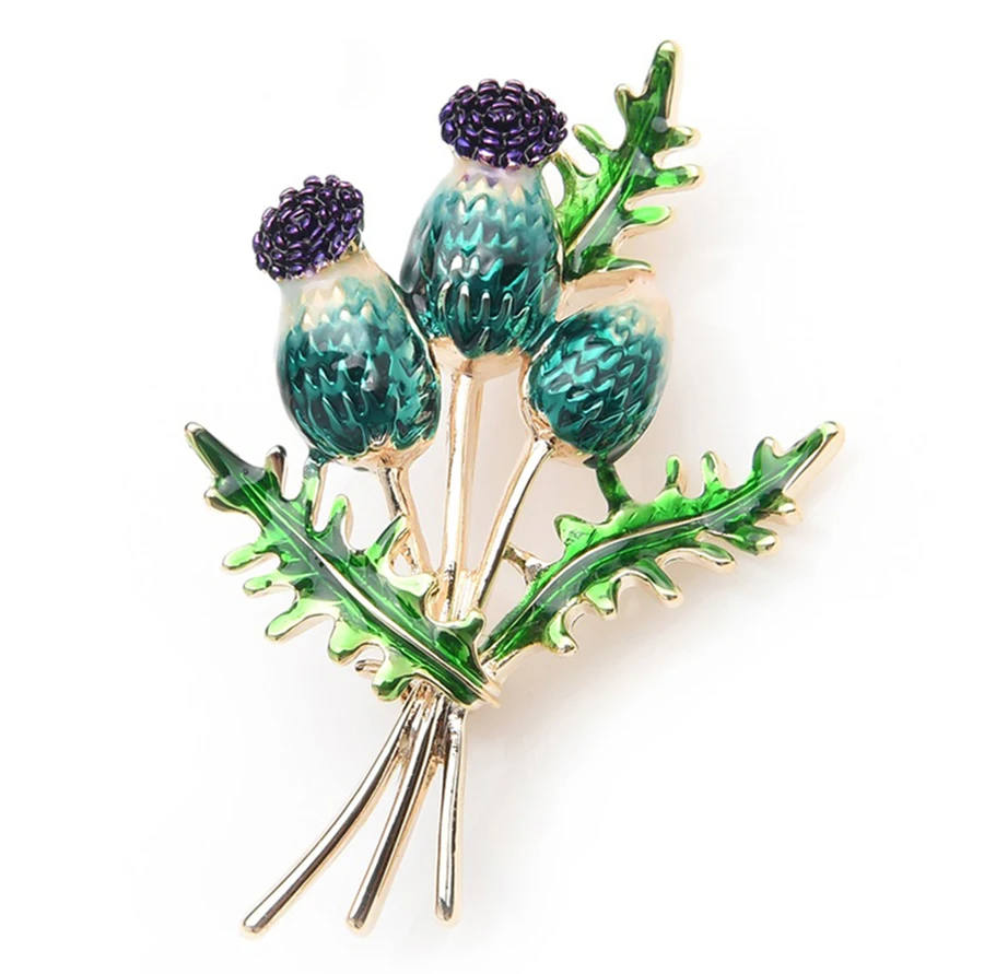 Orange Blue Tulip Bouquet Flowers Enamel Brooches Metal  Weddings Banquet Brooch Pins For Women And Men Christmas Gift