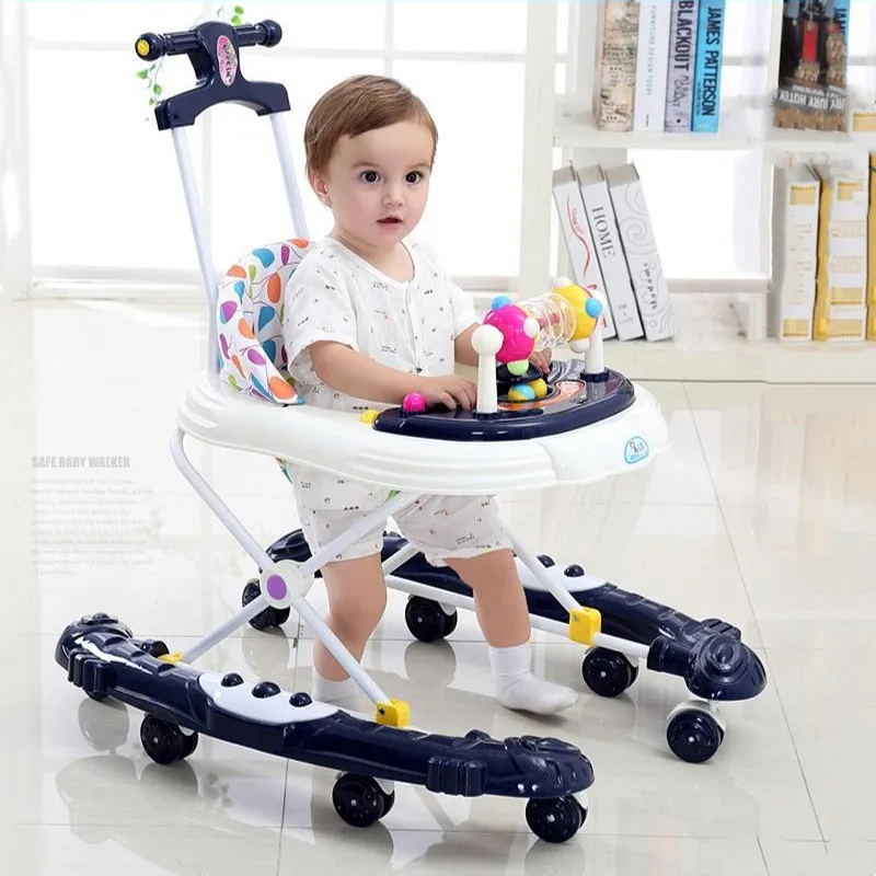 Baby walker baby Stroller activity supplies multi-function trolley anti-rollover with music girl baby\'s first birthday gift