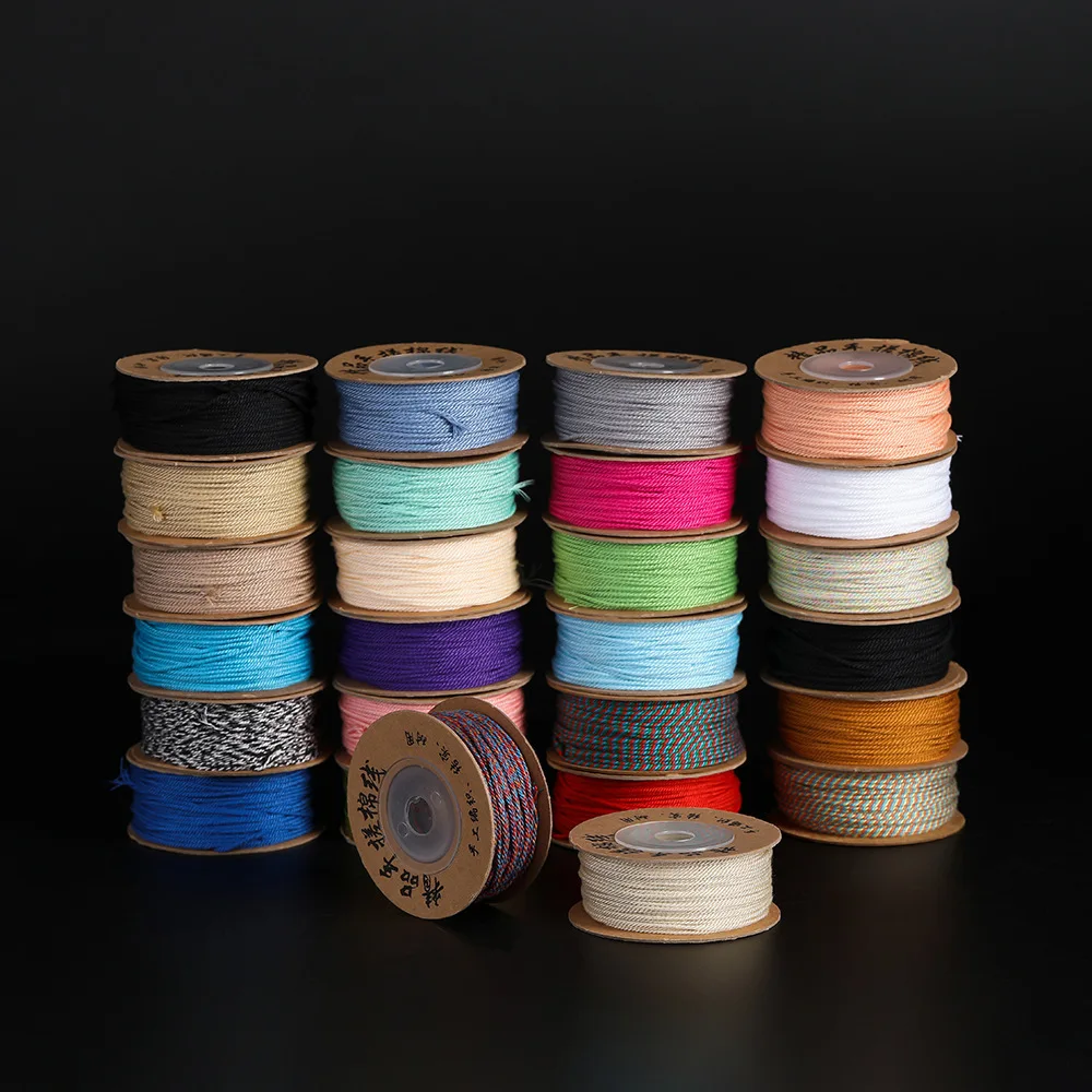 

1 мм натертая вручную хлопковая нить, тибетская нить Jomon для игр, ювелирная нить, неэластичная плетеная нить «сделай сам», износостойкая нить из бисера