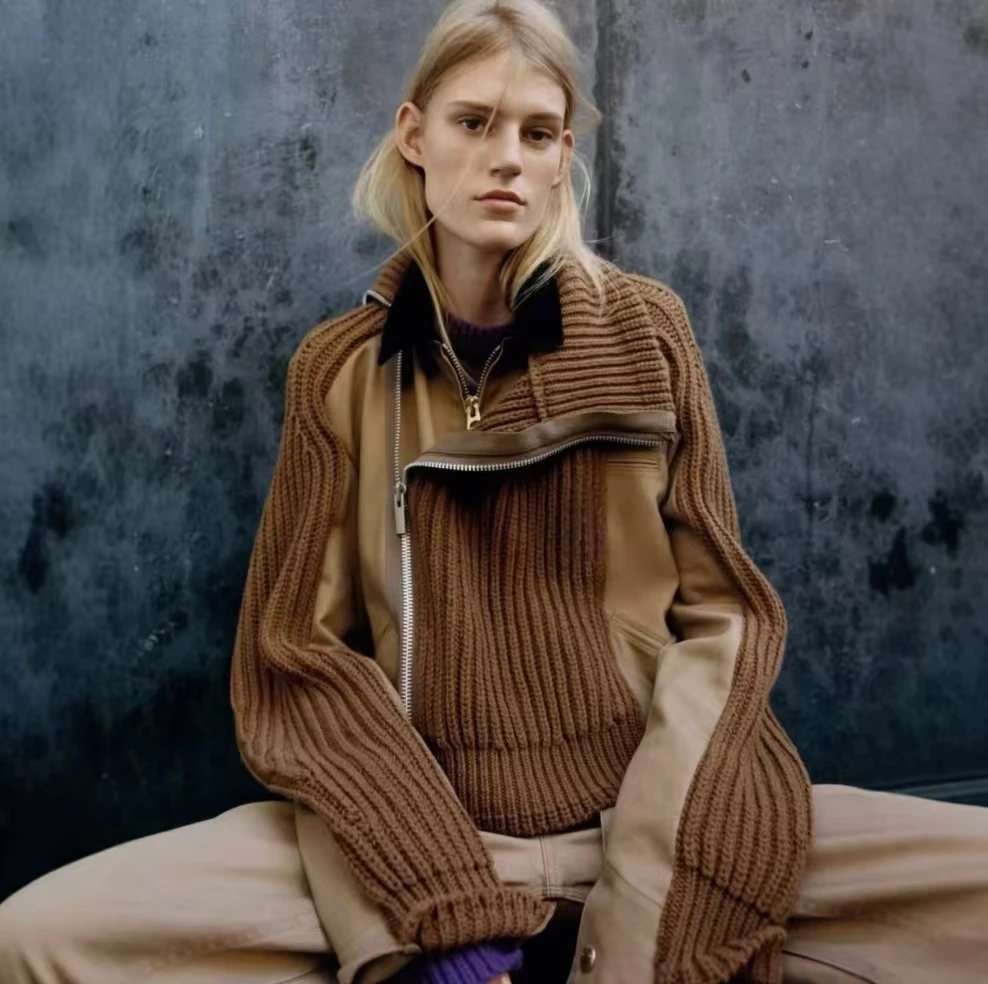 

Новые женские куртки из шерстяной смеси на раннюю весну 2026 года: асимметричные, с лоскутным шитьем, вязаные в рубчик, повседневные пальто