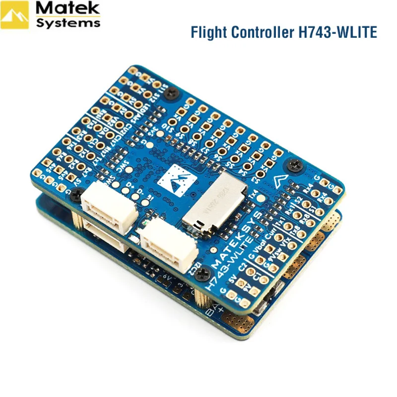 Mateksys Matek H743-WLITE H743 Contrôleur de vol 2-6S avec OSD et emplacement pour carte MicroSD pour drone FPV RC