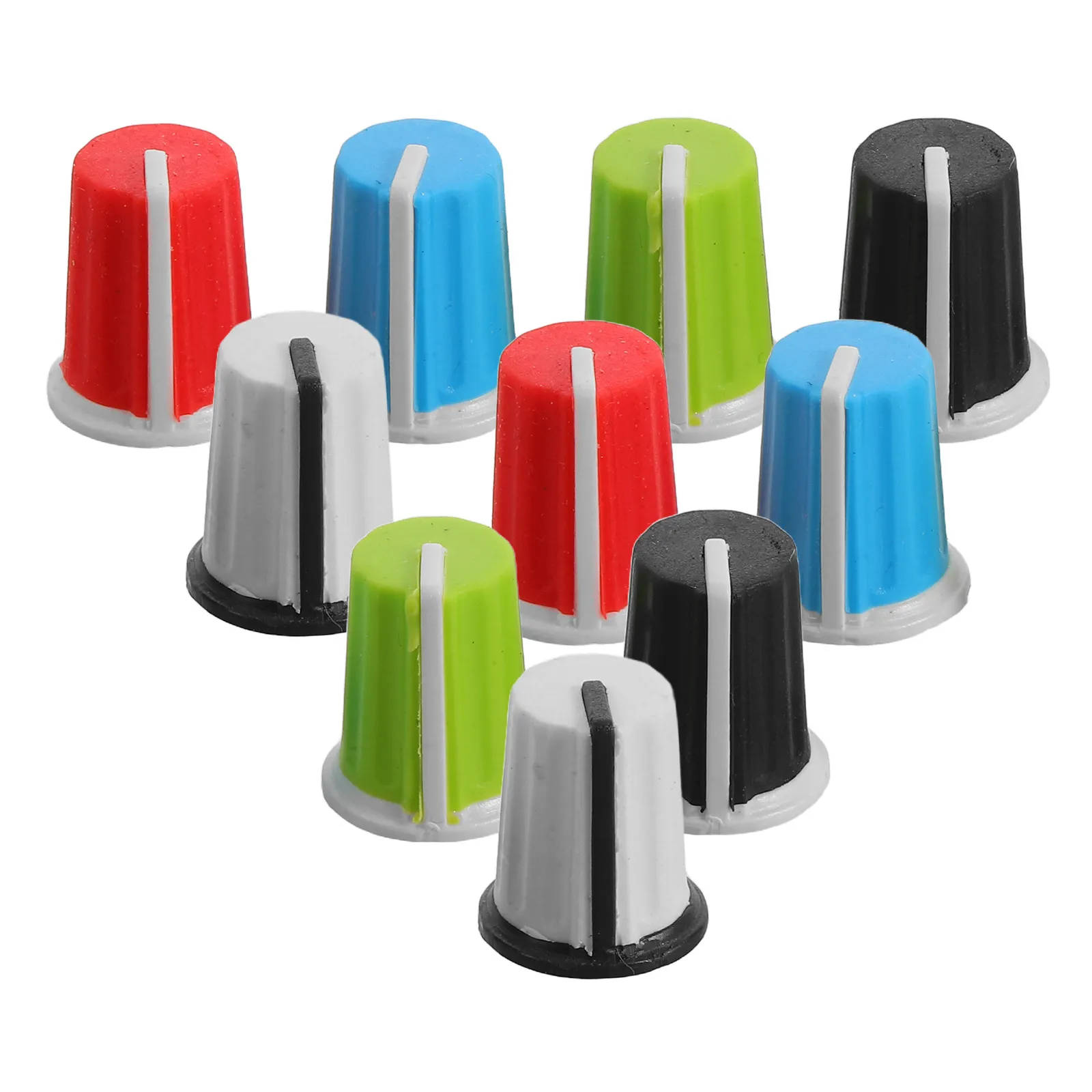 10Pcs Rubber Mixing Console Knob Caps Soft Grip Colorful Dj Mixer Audio Mixer Synthesizer Control Knob Covers Non Slip Fader
