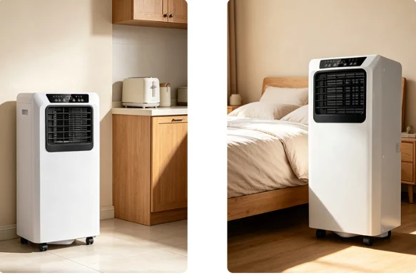 No Installation Portable Air Conditioner 2300W Fast Cooling Mobile Aircon 10 Square Meter  Portable for Europe Market
