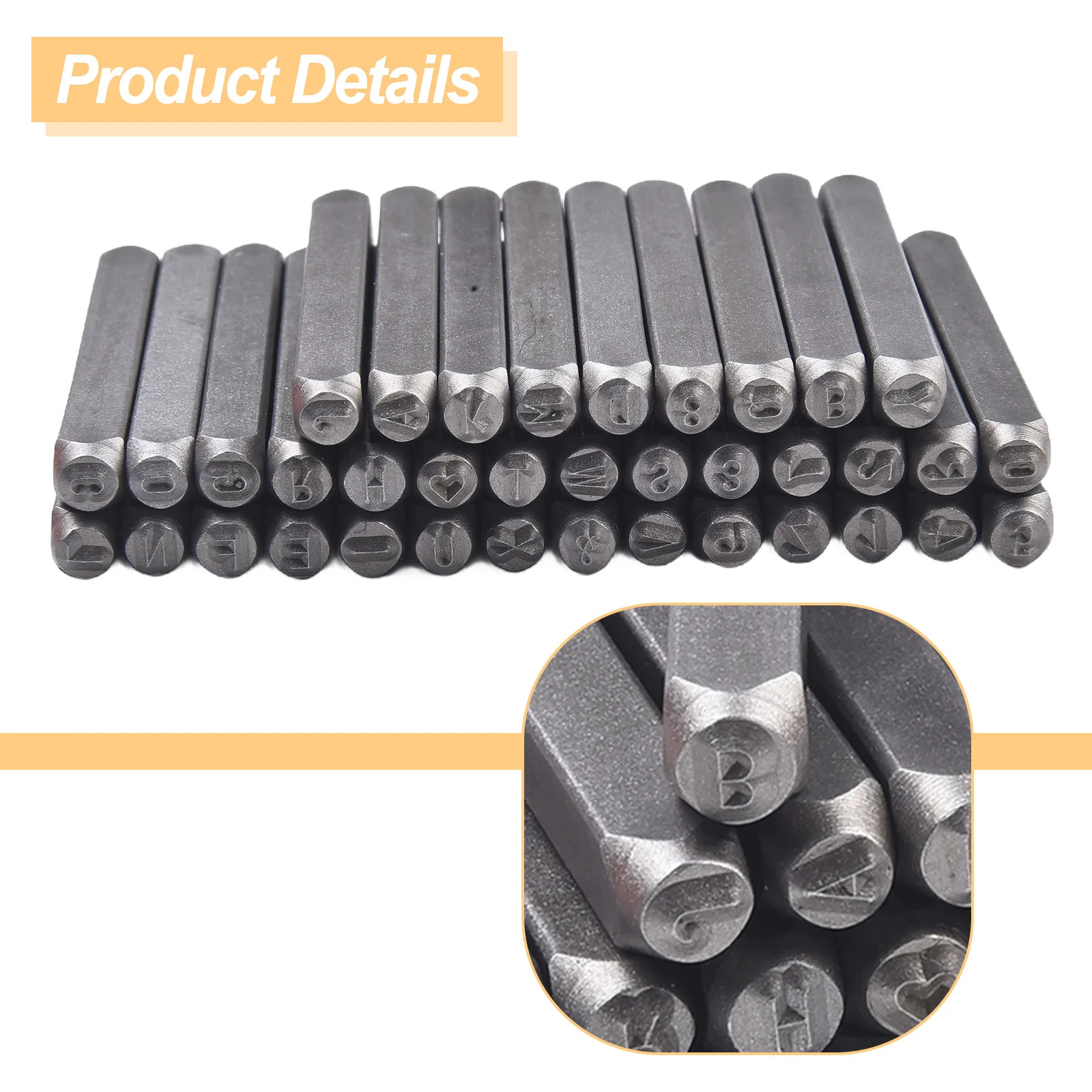 Letter Number Punch Punch Set Stainless Steel With Storage Box Convenient Storage For DIY Crafts For Jewelry DIY