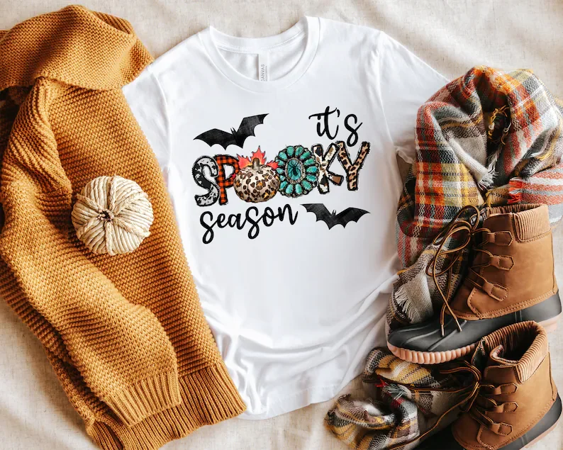 Halloween Kids Shirt, Mystical Funny 100% cotton Streetwear harajuku Short Sleeve Top Tees O Neck Female Clothes Drop Shipping