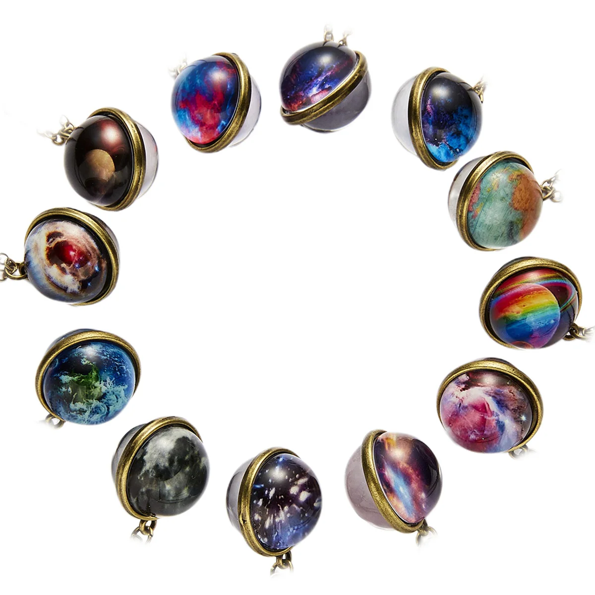 Lindo colar retrô universo céu decorações detalhes requintados presente criativo para ela ele festa diária