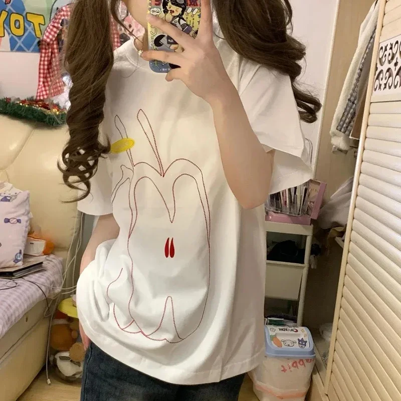 

Oversized Graphic T Shirts Women Y2K Casual Womens T Shirt Fairy Grunge Streetwear Tops Aesthetic Harajuku Cartoon Summer Tees