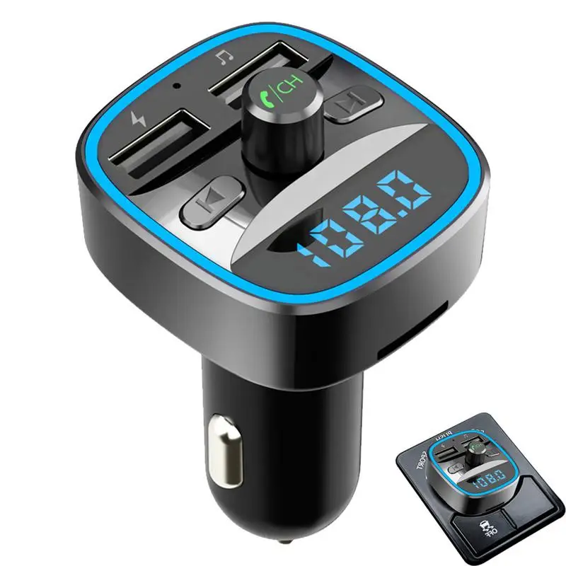 

FM Transmitter Wireless For Car Music Player Adapter Car Adapter MP3 Player 2 Ports Fast Charging Hands-Free Calling Audio