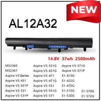 Batería para Portátil AL12A32 de 2500 mAh, AL12A72 para Acer Aspire V5 V5-171 V5-431 V5-531 V5-431G V5-471 V5-571 V5-471G V5-571G MS2360 E1