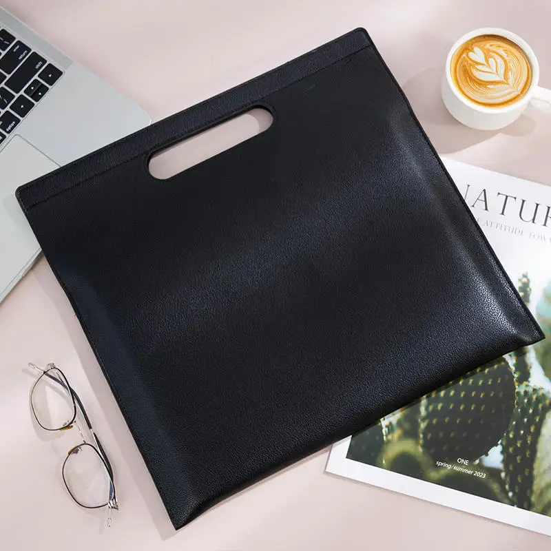 Dokumententasche aus schwerem Leder, modische Konferenzbroschüre, Büro-Organizer, Tablet-Tasche, Büro-Organizer, Ordner