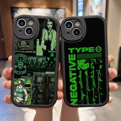 Band T-Type O Negative Phone Case For Iphone 15 Pro Max 14 Plus 11 13 Pro 12 X Xr Xs 7 8 Puls Se Lambskin Silicone Soft Cover