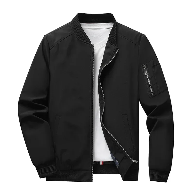 

Men's Bomber Jackets Lightweight Casual Lightweight Coat Zipper Windbreaker Flight Varsity Jacket